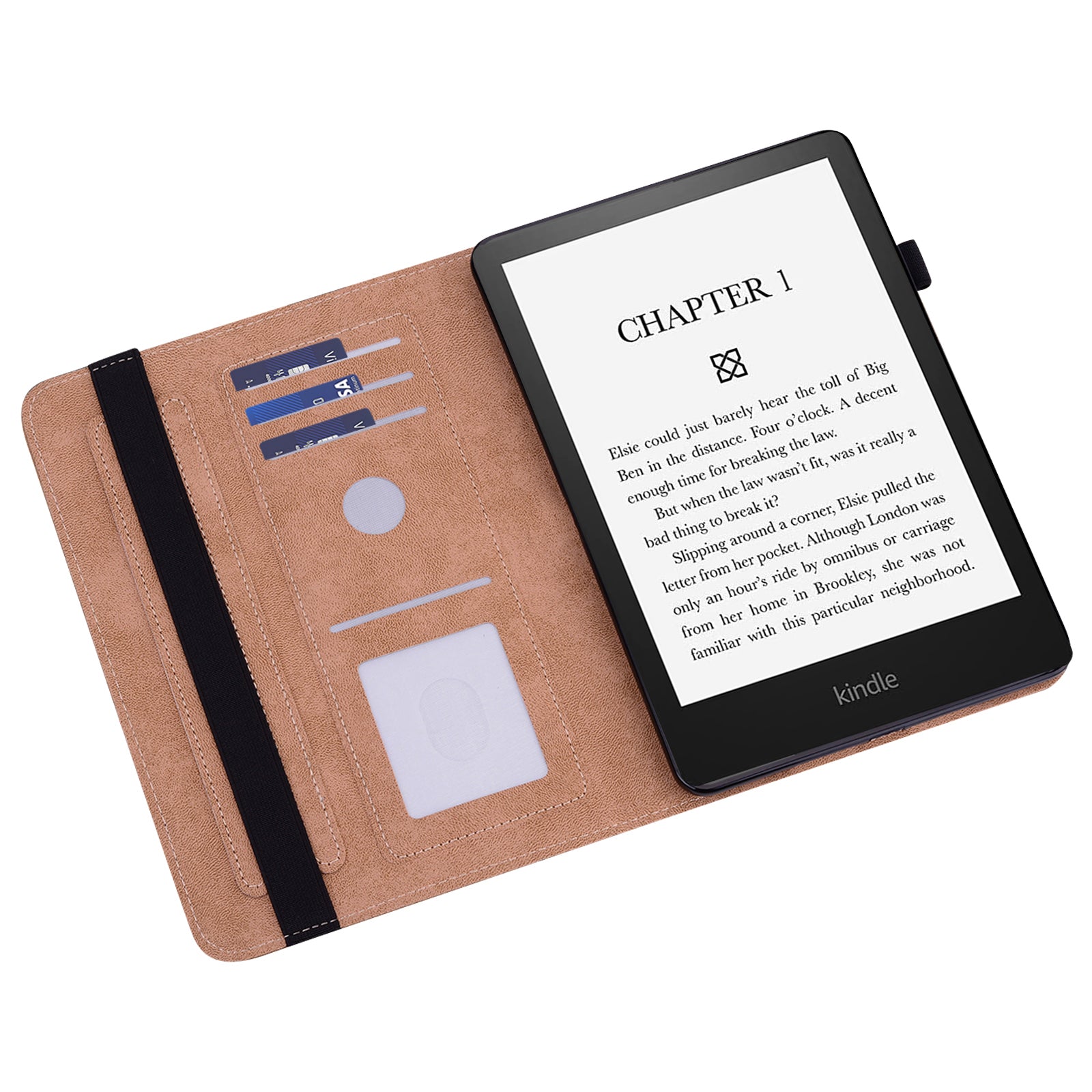 For Amazon Kindle Paperwhite (2024) Case PU Leather Line Imprinted Cover with Elastic Band For Amazon Kindle Paperwhite (2024) Case PU Leather Line Imprinted Cover with Elastic Band